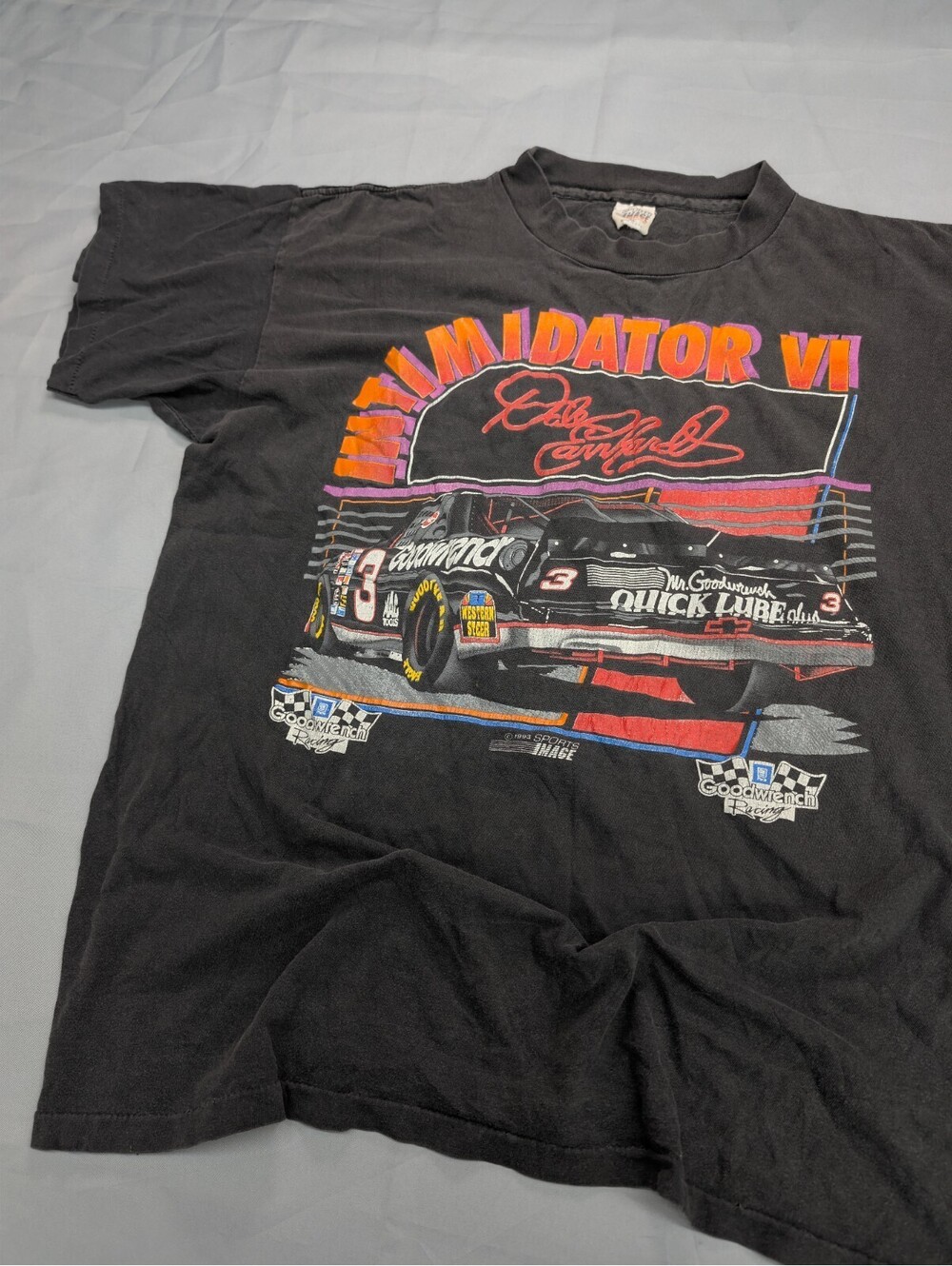 Vintage Dale Earnhardt Intimidator VI T-Shirt XL Black 1993